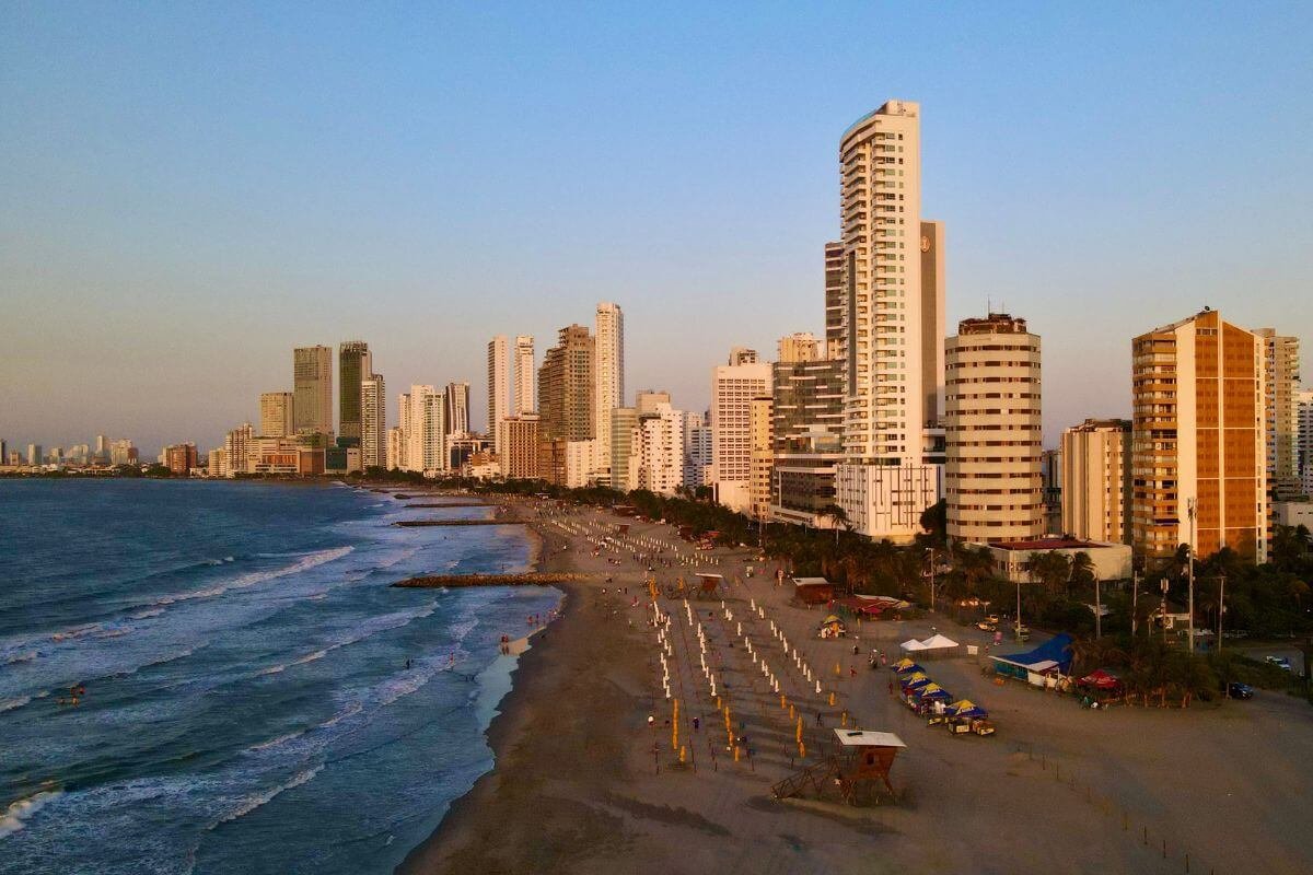 Modern skyline of Cartagena in Bocagrande – things to do in Cartagena