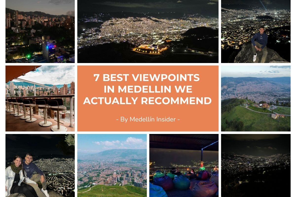 Best viewpoints in Medellín with panoramic night view over the city from the hills